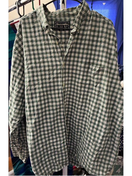 Abercrombie & Fitch Other - Men's Abercrombie & Fitch Plaid Button Down Shirt XXL Green White